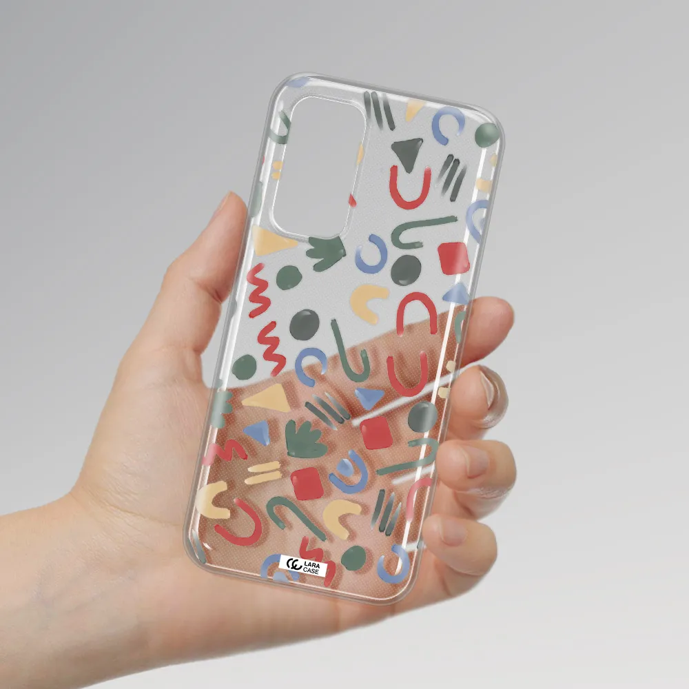 a pattern of colorful shapes Xiaomi Mi 10 T Pro Clear TPU Case