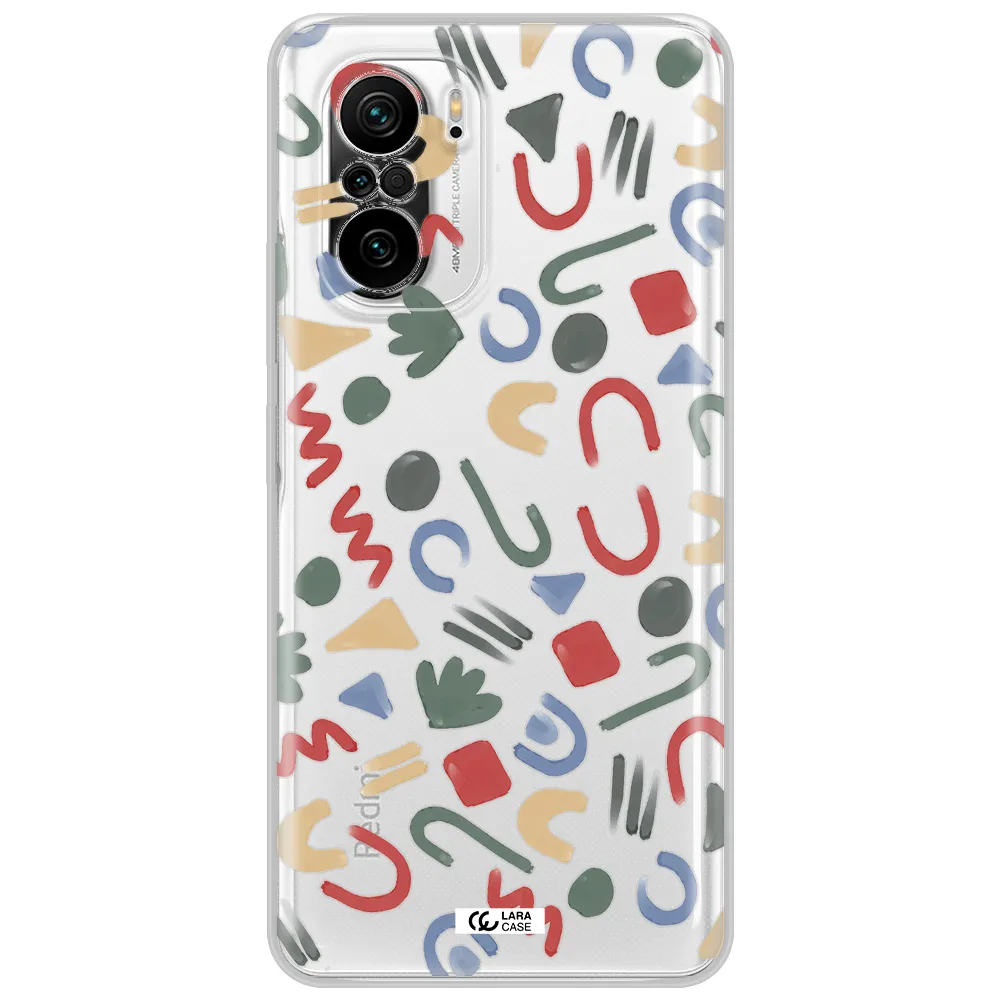 A Pattern Of Colorful Shapes Xiaomi Poco F3 Clear Tpu Case