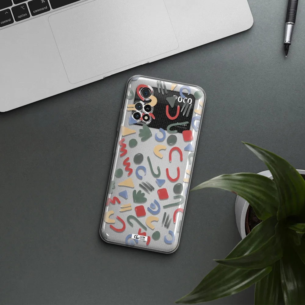 A Pattern Of Colorful Shapes Xiaomi Poco M4 Pro 4G Clear Tpu Case