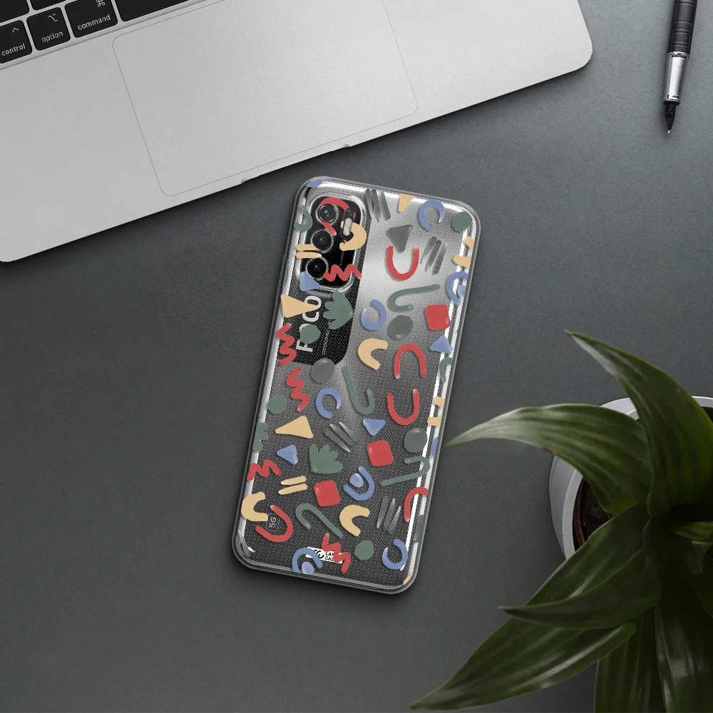 A Pattern Of Colorful Shapes Xiaomi Poco M4 Pro 5G Clear Tpu Case