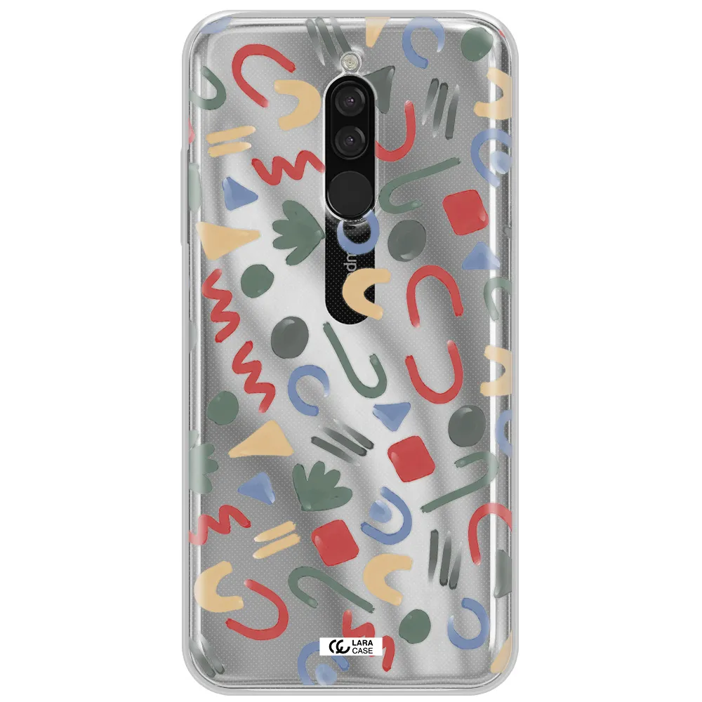 A Pattern Of Colorful Shapes Xiaomi Redmi 8 Clear Tpu Case