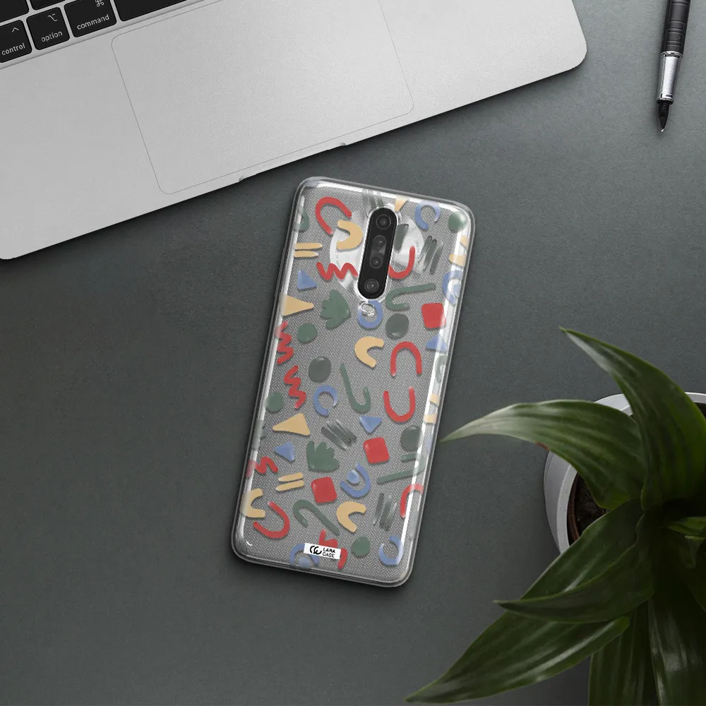 a pattern of colorful shapes Xiaomi Redmi K30 Clear TPU Case