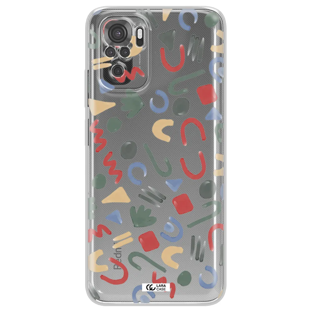A Pattern Of Colorful Shapes Xiaomi Redmi Note 10S Clear Tpu Case