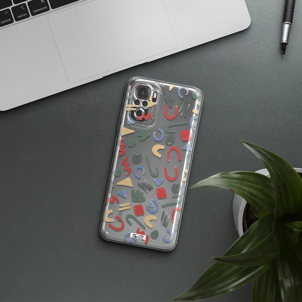 A Pattern Of Colorful Shapes Xiaomi Redmi Note 10S Clear Tpu Case