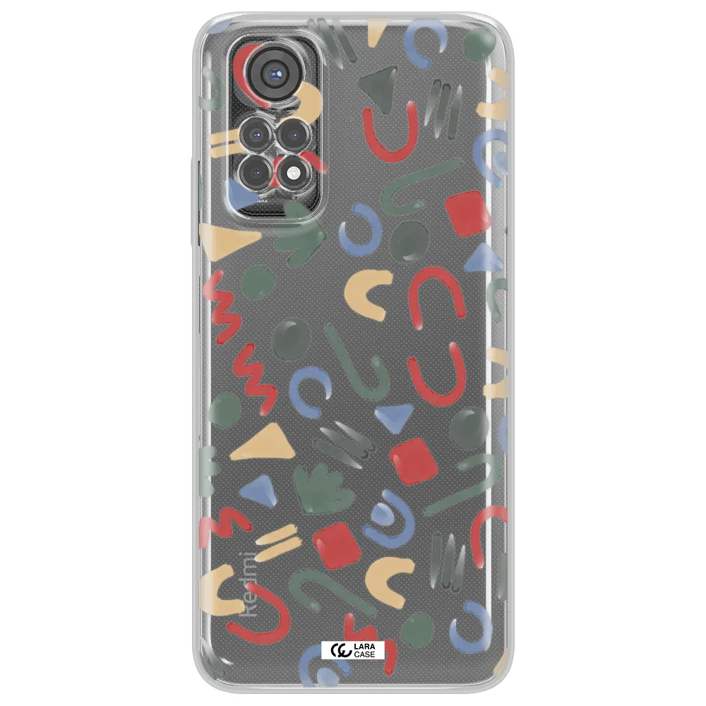 A Pattern Of Colorful Shapes Xiaomi Redmi Note 11S Clear Tpu Case