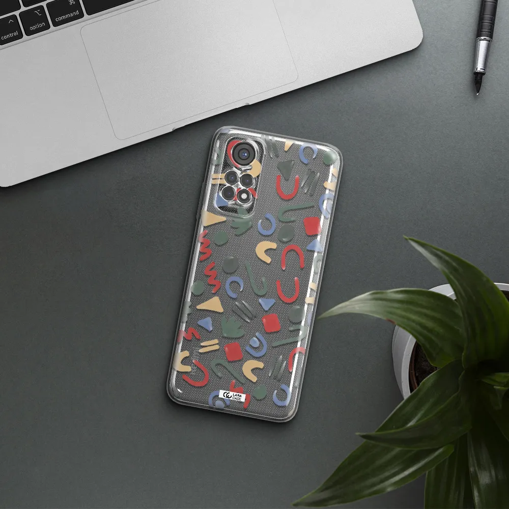 A Pattern Of Colorful Shapes Xiaomi Redmi Note 11S Clear Tpu Case
