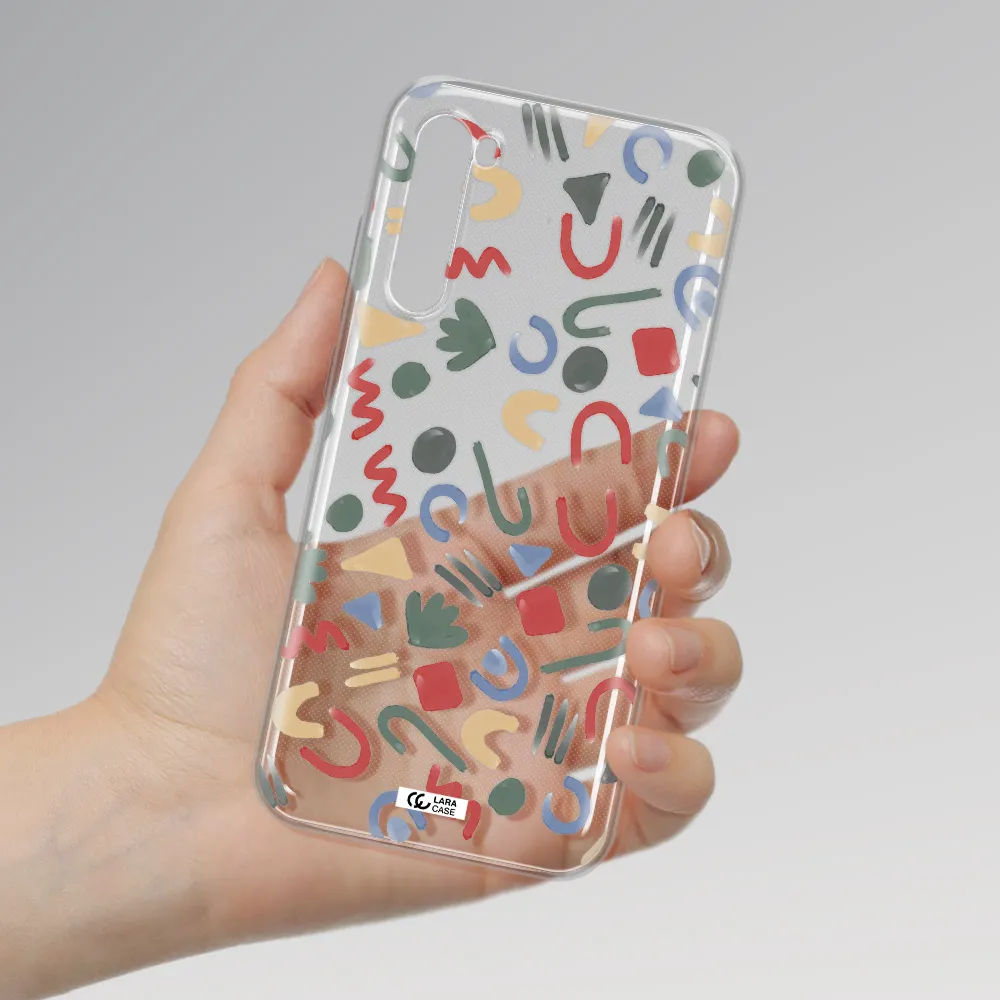 A Pattern Of Colorful Shapes Xiaomi Redmi Note 8T Clear Tpu Case