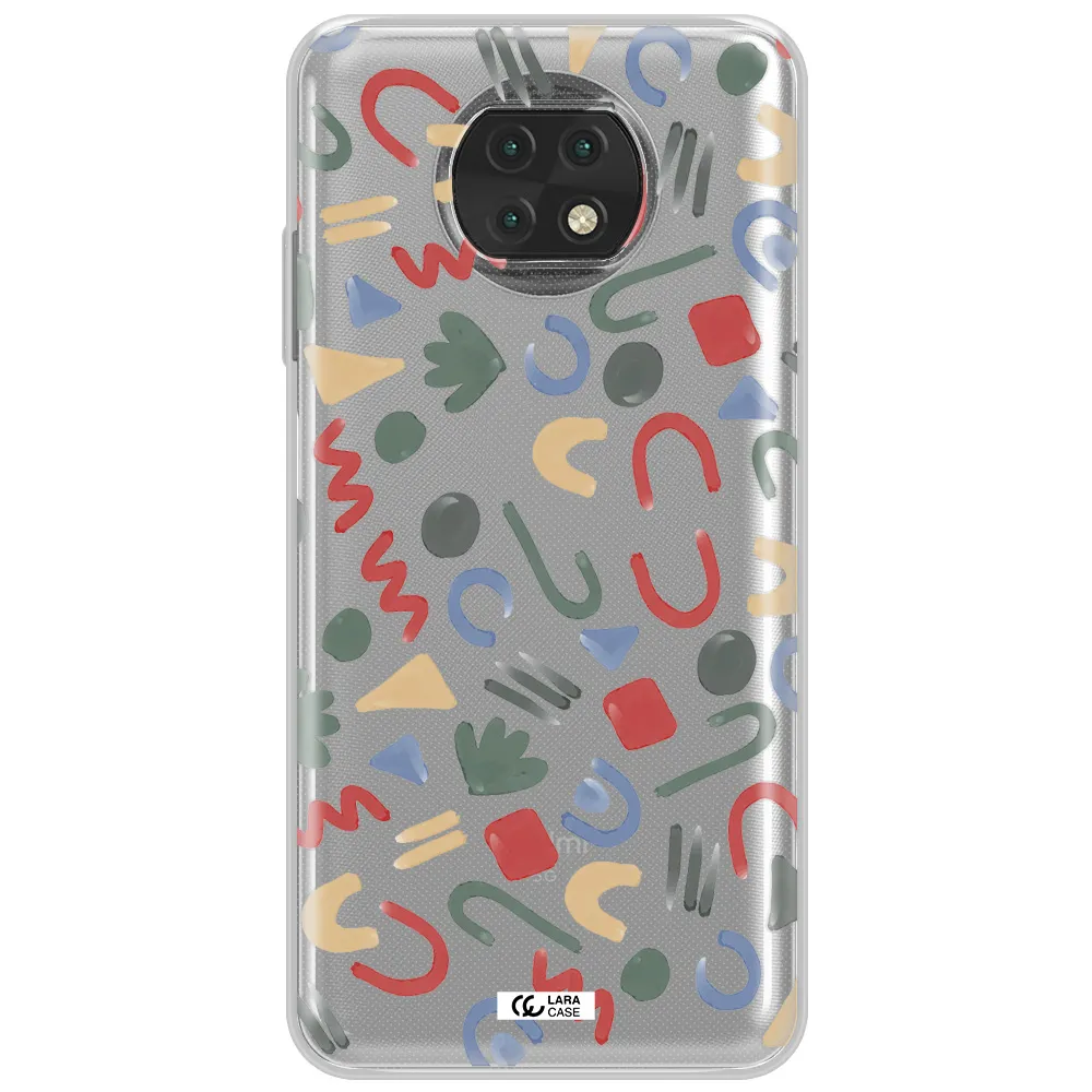 A Pattern Of Colorful Shapes Xiaomi Redmi Note 9T Clear Tpu Case