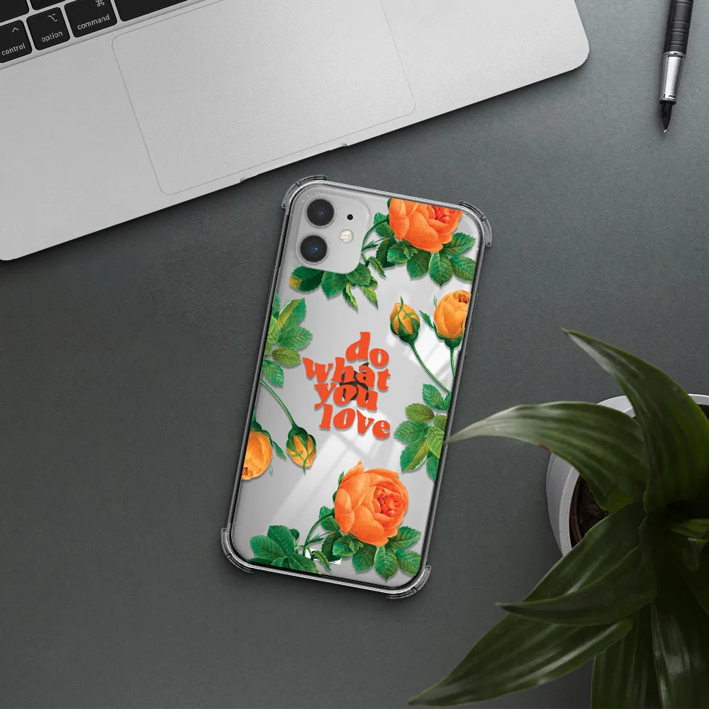 a close up of flowers Apple iPhone 11 Clear PC Case
