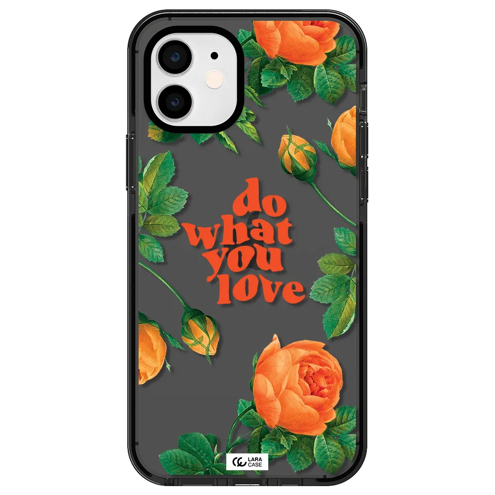 a close up of flowers Apple iPhone 11 impact Smoke Black Case