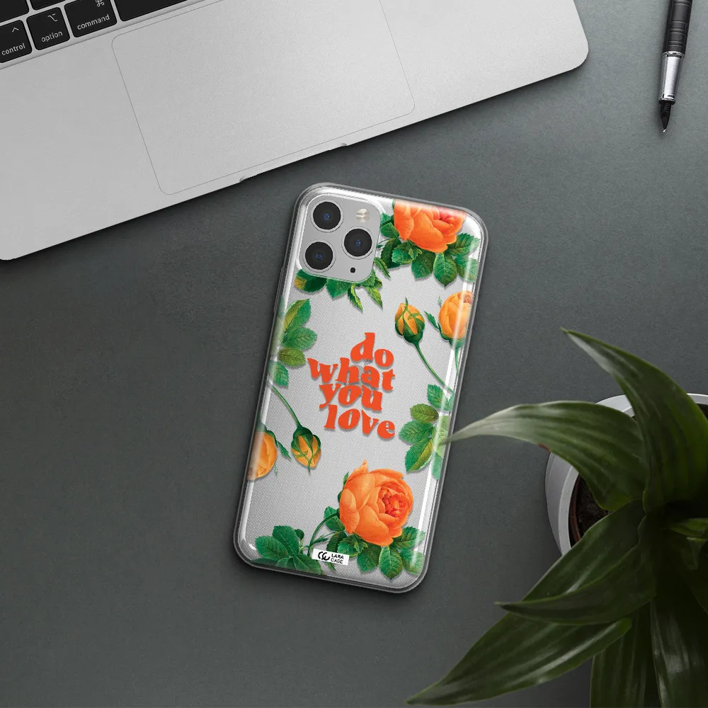 a close up of flowers Apple iPhone 11 pro Clear TPU Case