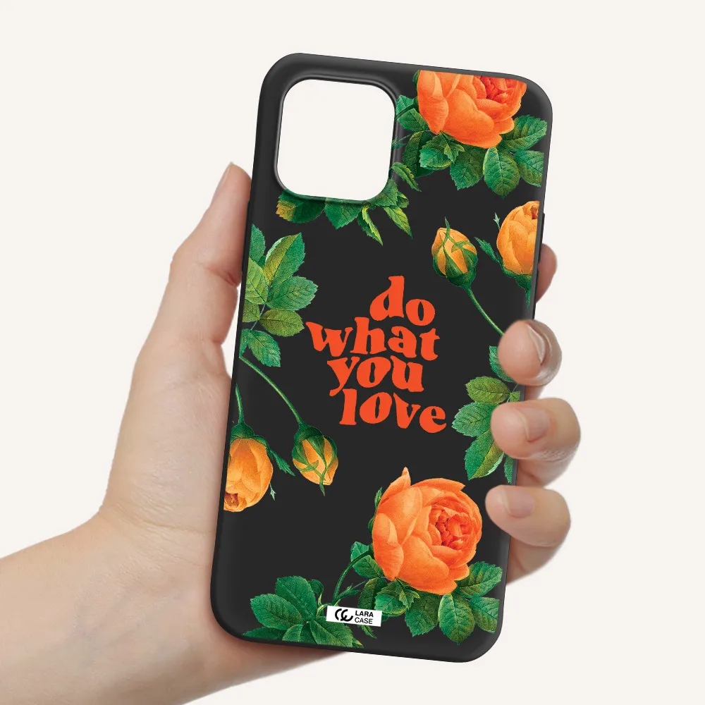 a close up of flowers Apple iPhone 12 mini Silicone black Case