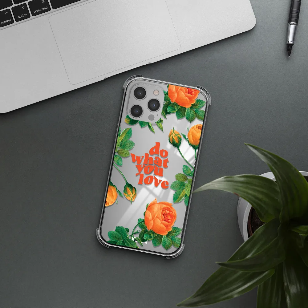 a close up of flowers Apple iPhone 12 pro Clear PC Case