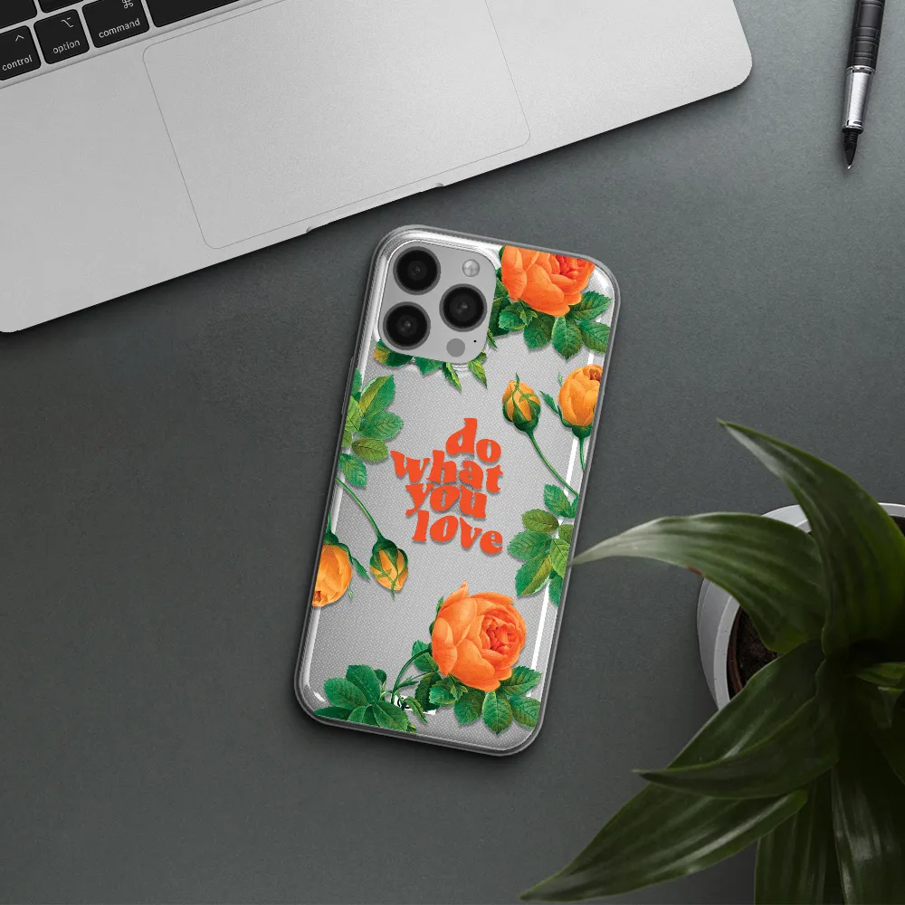 a close up of flowers Apple iPhone 13 Pro Max Clear TPU Case