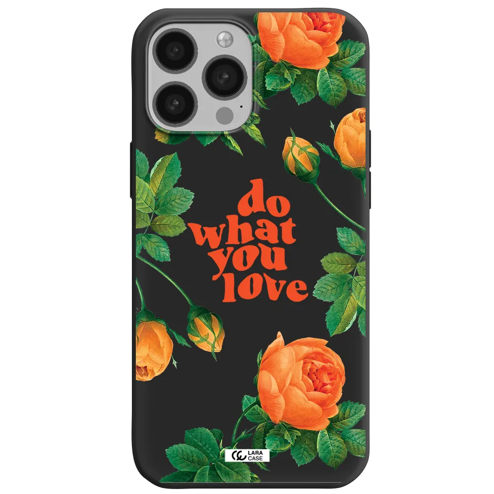 a close up of flowers Apple iPhone 13 Pro Silicone black Case