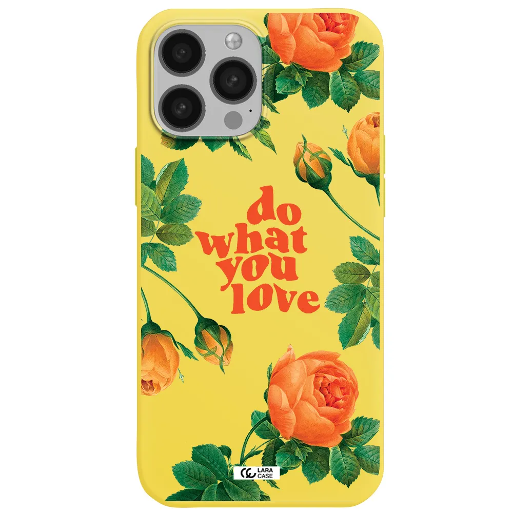 a close up of flowers Apple iPhone 13 Pro Silicone canary yellow Case