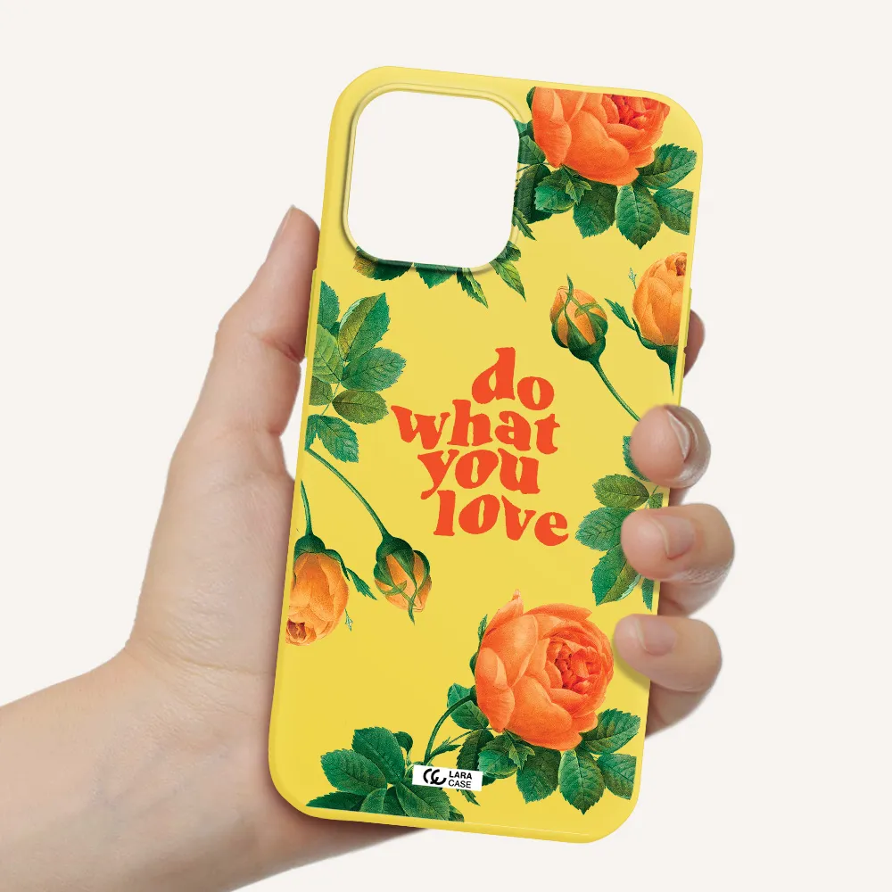 a close up of flowers Apple iPhone 13 Pro Silicone canary yellow Case