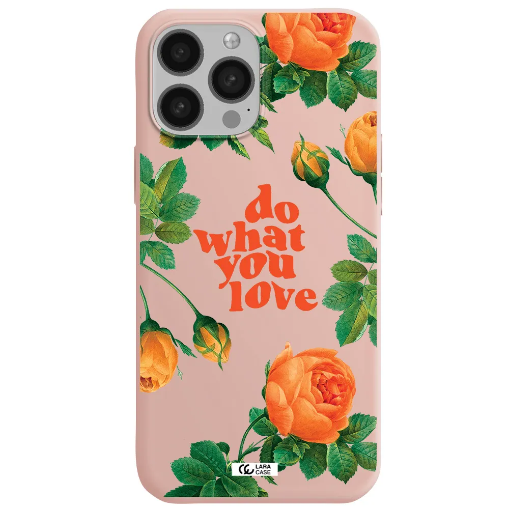 a close up of flowers Apple iPhone 13 Pro Silicone pastel pink Case