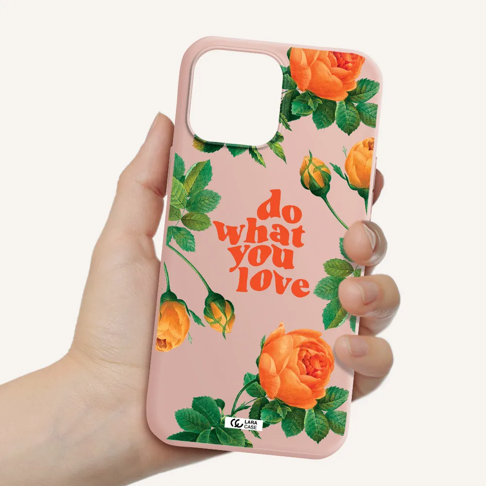 a close up of flowers Apple iPhone 13 Pro Silicone pastel pink Case