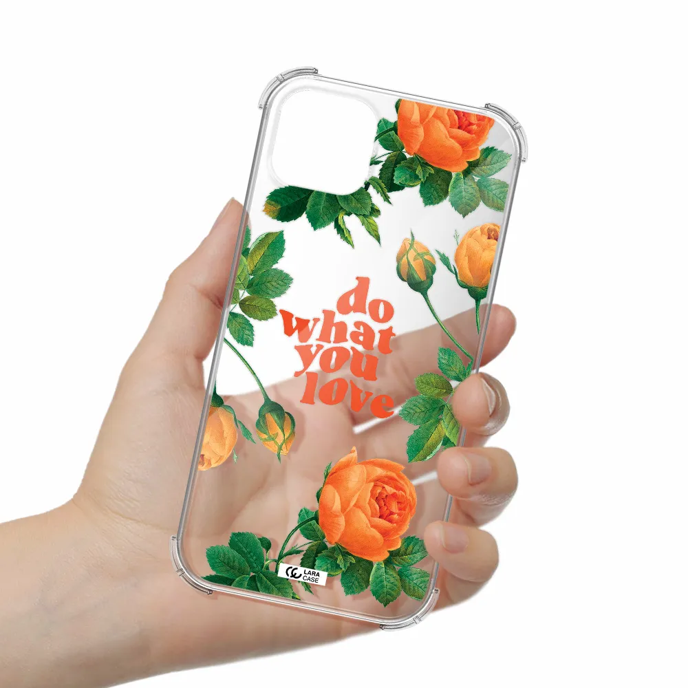 a close up of flowers Apple iPhone 14 plus Clear PC Case