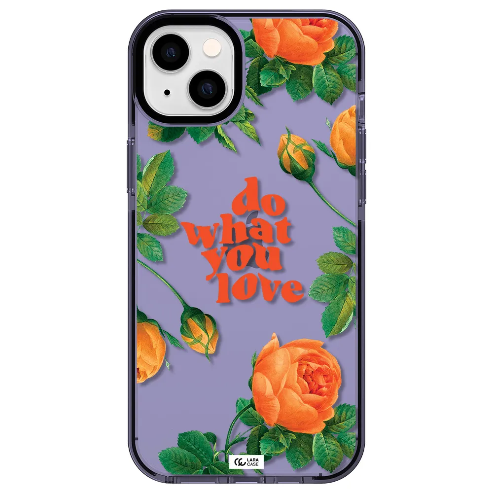 a close up of flowers Apple iPhone 14 plus impact Lilac Case