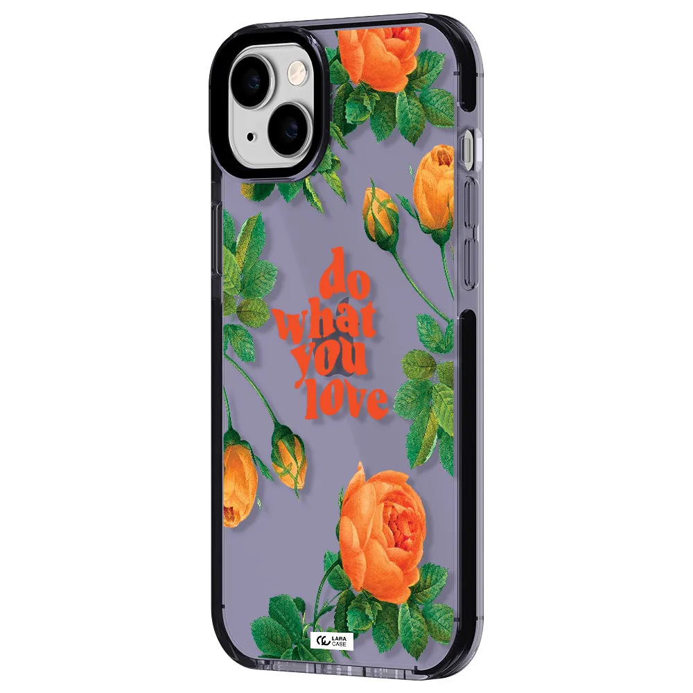 a close up of flowers Apple iPhone 14 plus impact Lilac Case