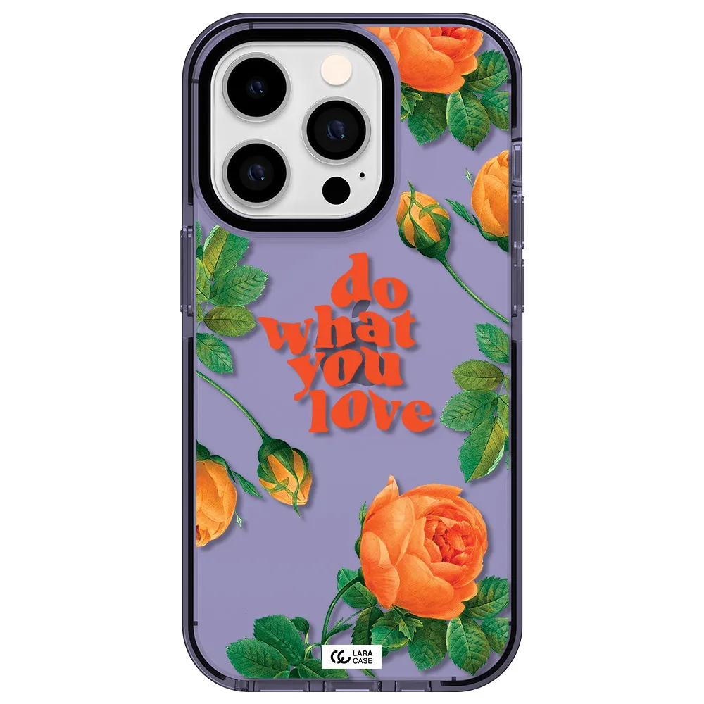 a close up of flowers Apple iPhone 14 pro impact Lilac Case