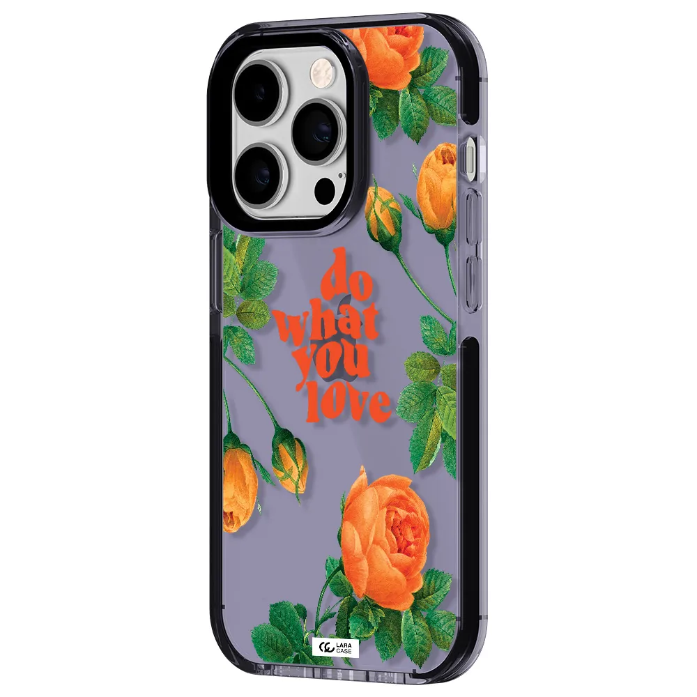 a close up of flowers Apple iPhone 14 pro impact Lilac Case