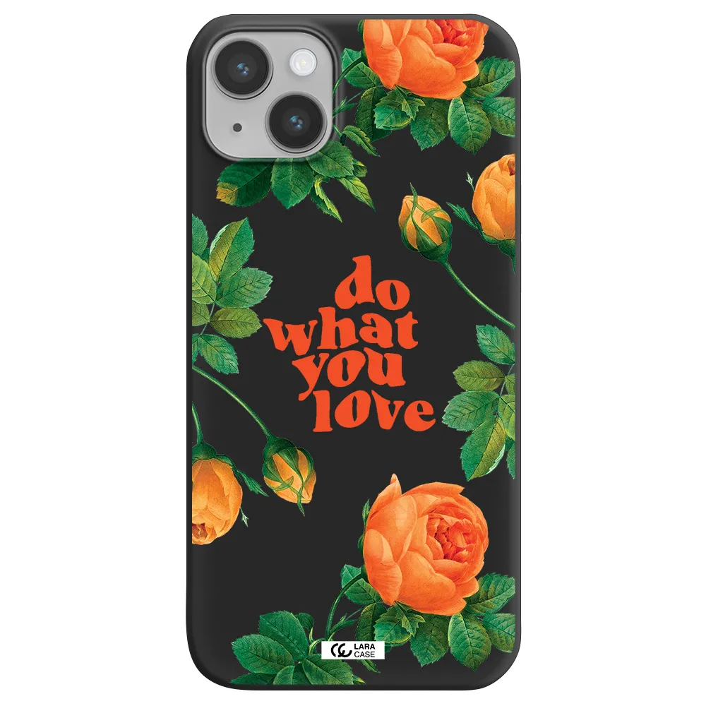a close up of flowers Apple iPhone 14 Silicone black Case