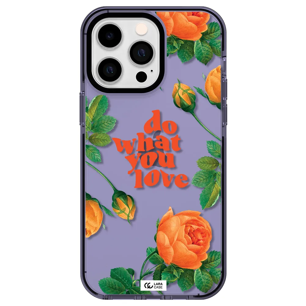 a close up of flowers Apple iPhone 15 Pro impact Lilac Case