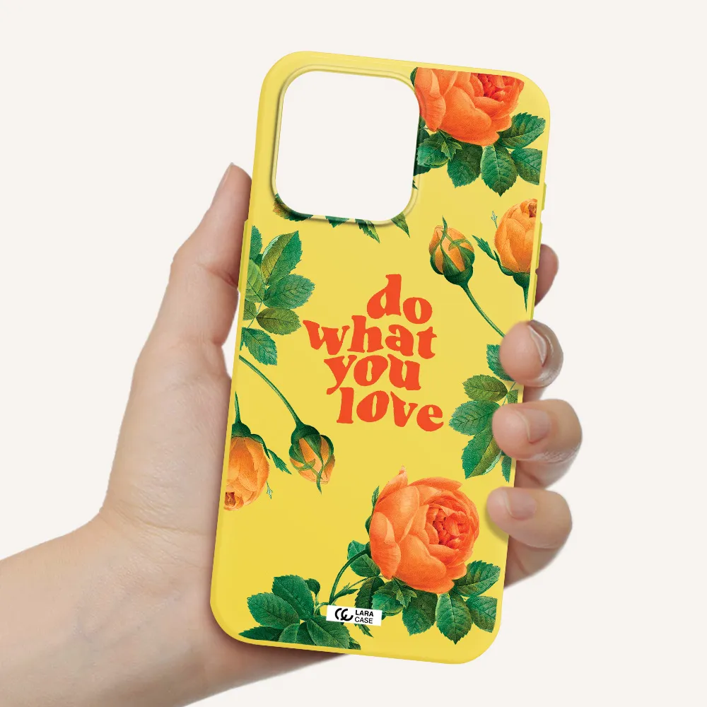 a close up of flowers Apple Iphone 15 Pro max Silicone canary yellow Case