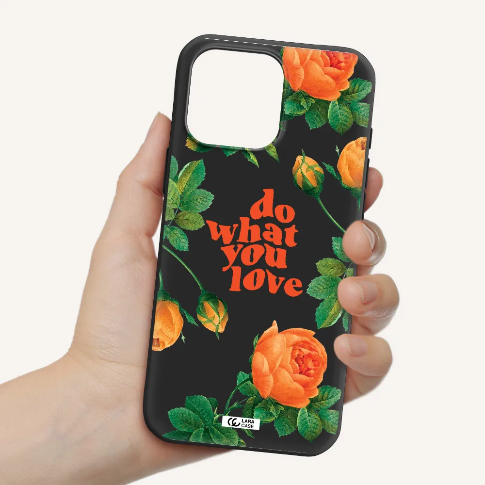 A Close Up Of Flowers Apple Iphone 16 Pro Max Silicone Black Case