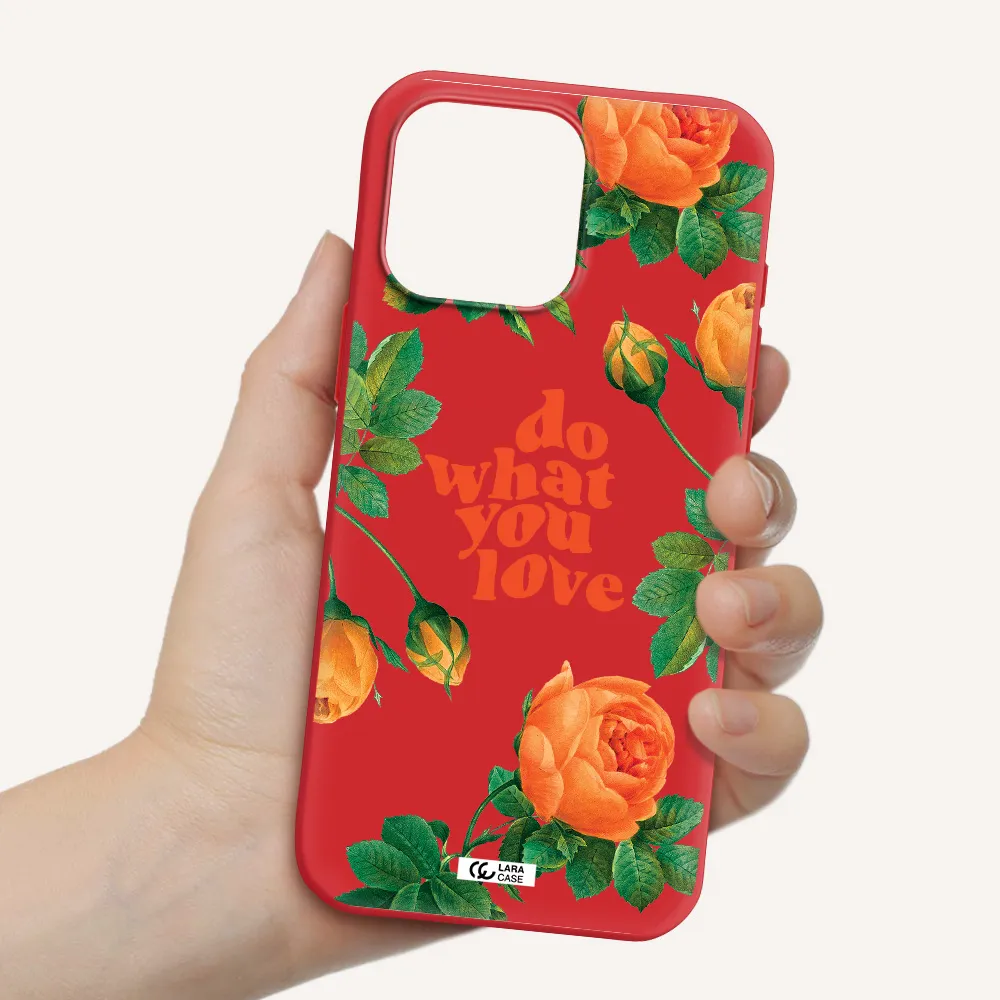 A Close Up Of Flowers Apple Iphone 16 Pro Max Silicone Imperial Red Case