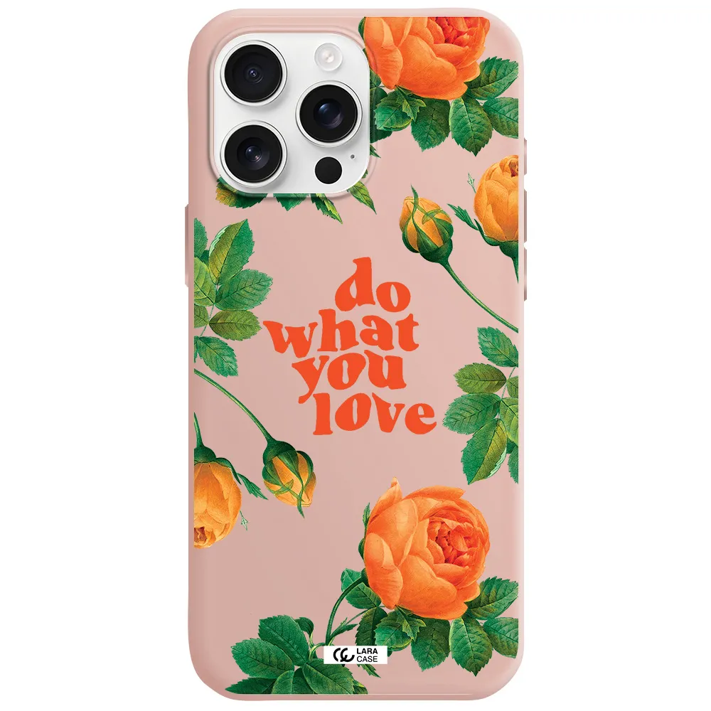 A Close Up Of Flowers Apple Iphone 16 Pro Max Silicone Pastel Pink Case