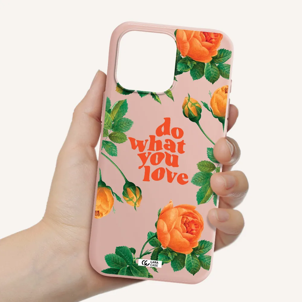 A Close Up Of Flowers Apple Iphone 16 Pro Max Silicone Pastel Pink Case