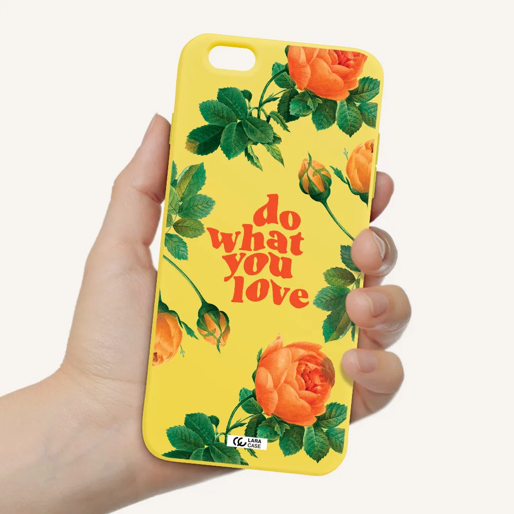 a close up of flowers Apple iPhone 6 plus Silicone canary yellow Case