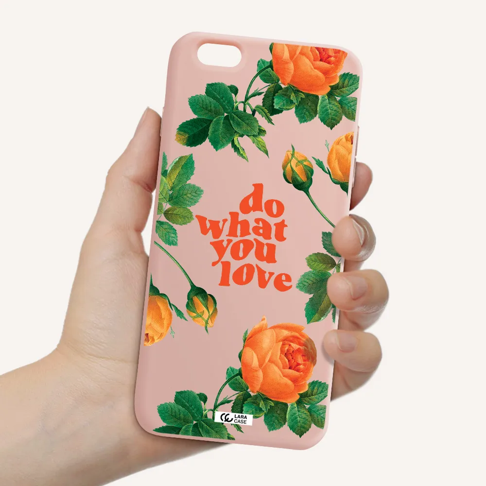 a close up of flowers Apple iPhone 6 plus Silicone pastel pink Case