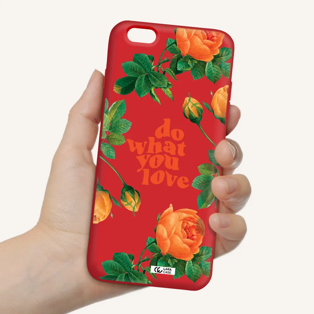 a close up of flowers Apple iPhone 6 s plus Silicone Imperial Red Case