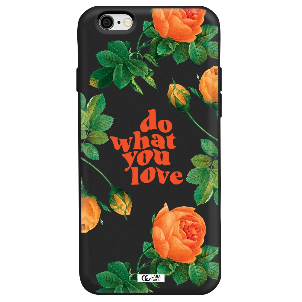 a close up of flowers Apple iPhone 6 Silicone black Case