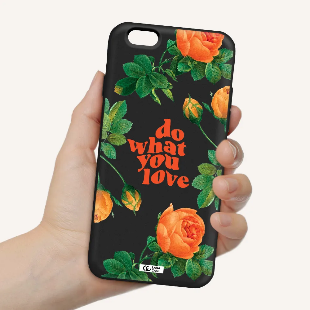 a close up of flowers Apple iPhone 6 Silicone black Case
