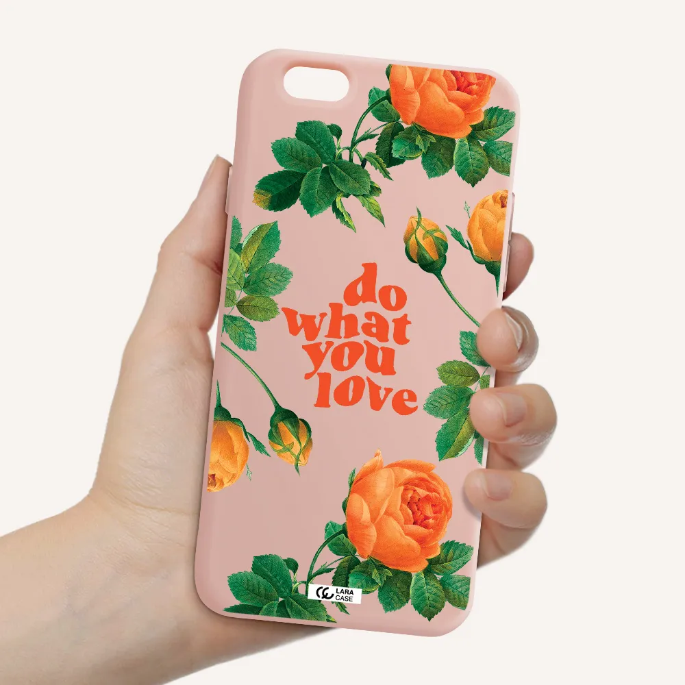 a close up of flowers Apple iPhone 6 Silicone pastel pink Case