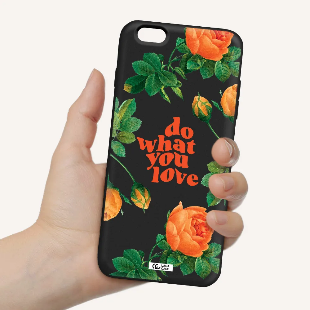 a close up of flowers Apple iPhone 6S Silicone black Case