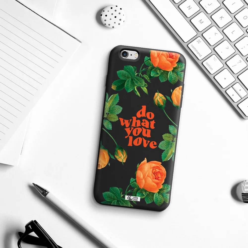 a close up of flowers Apple iPhone 6S Silicone black Case