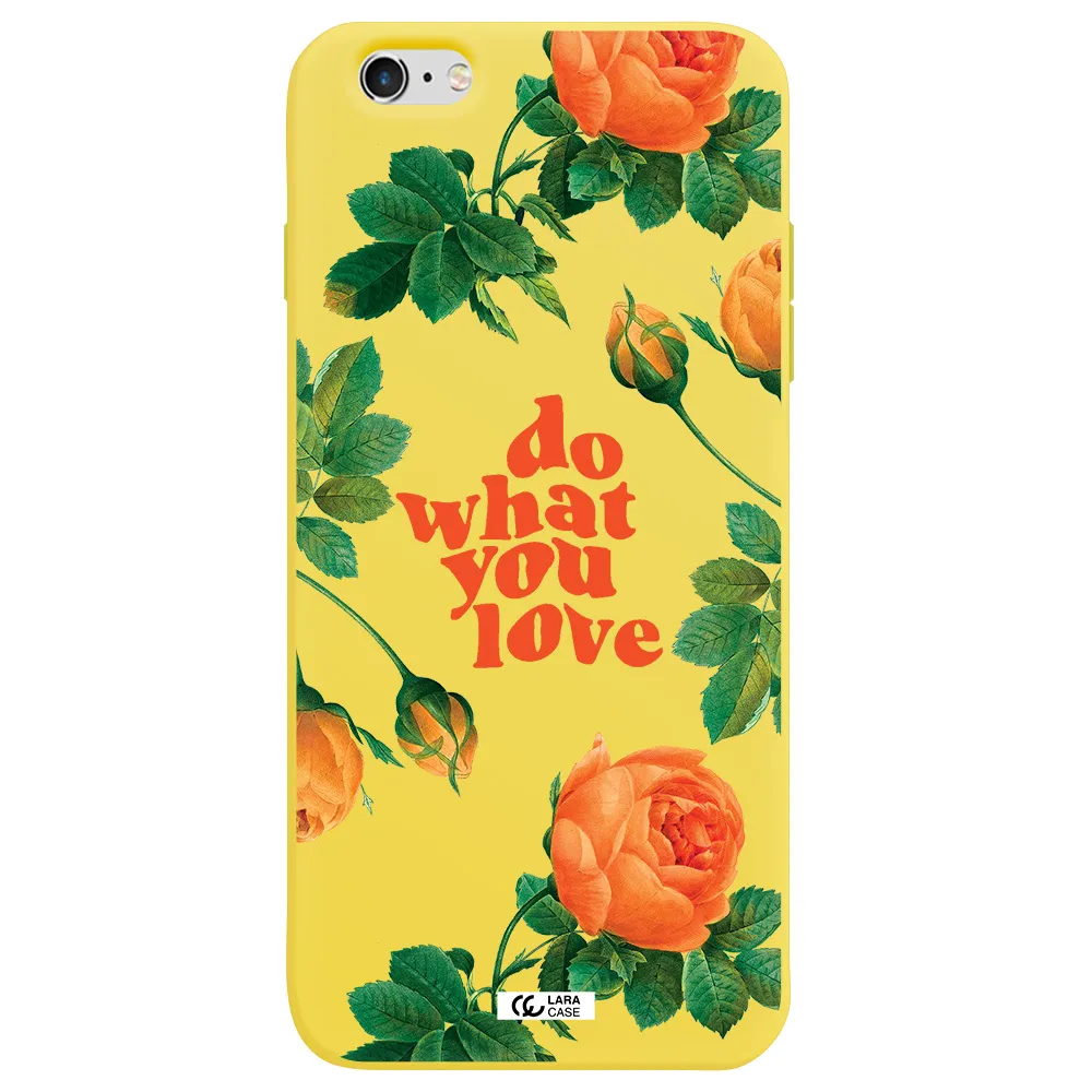 a close up of flowers Apple iPhone 6S Silicone canary yellow Case