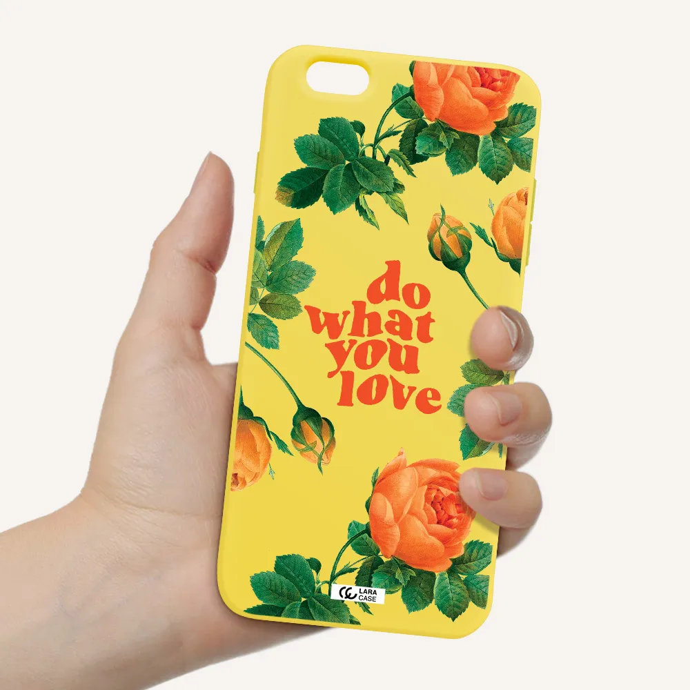 a close up of flowers Apple iPhone 6S Silicone canary yellow Case