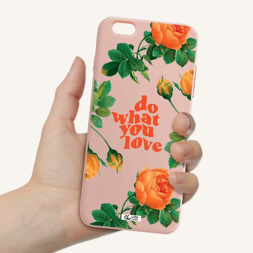 a close up of flowers Apple iPhone 6S Silicone pastel pink Case