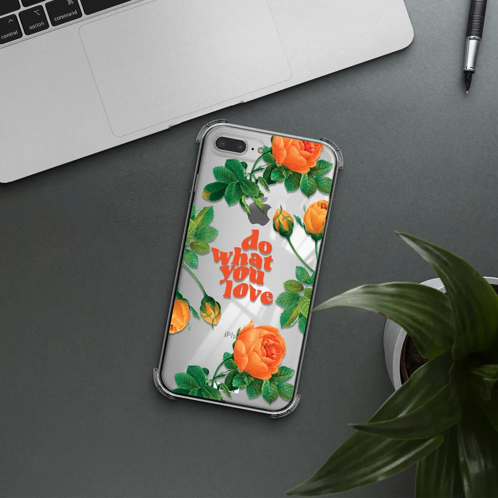 a close up of flowers Apple iPhone 7 plus Clear PC Case