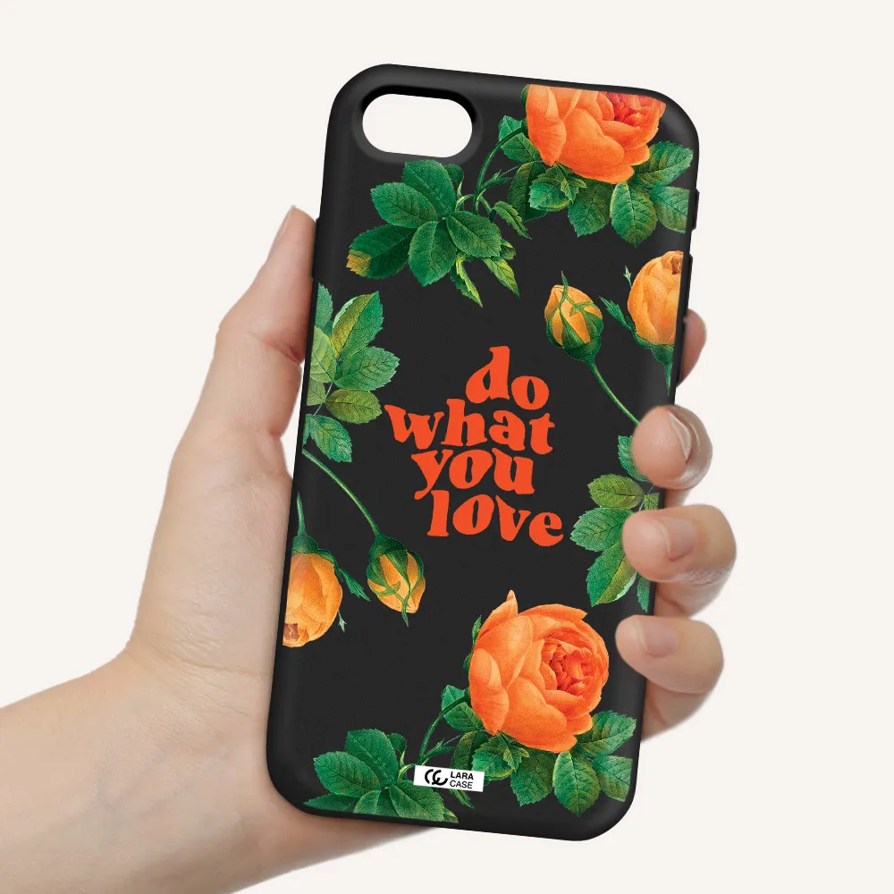 a close up of flowers Apple iPhone se 2020 Silicone black Case