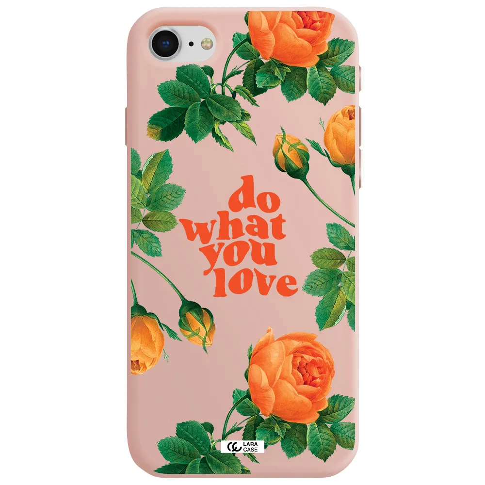 a close up of flowers Apple iPhone se 2020 Silicone pastel pink Case