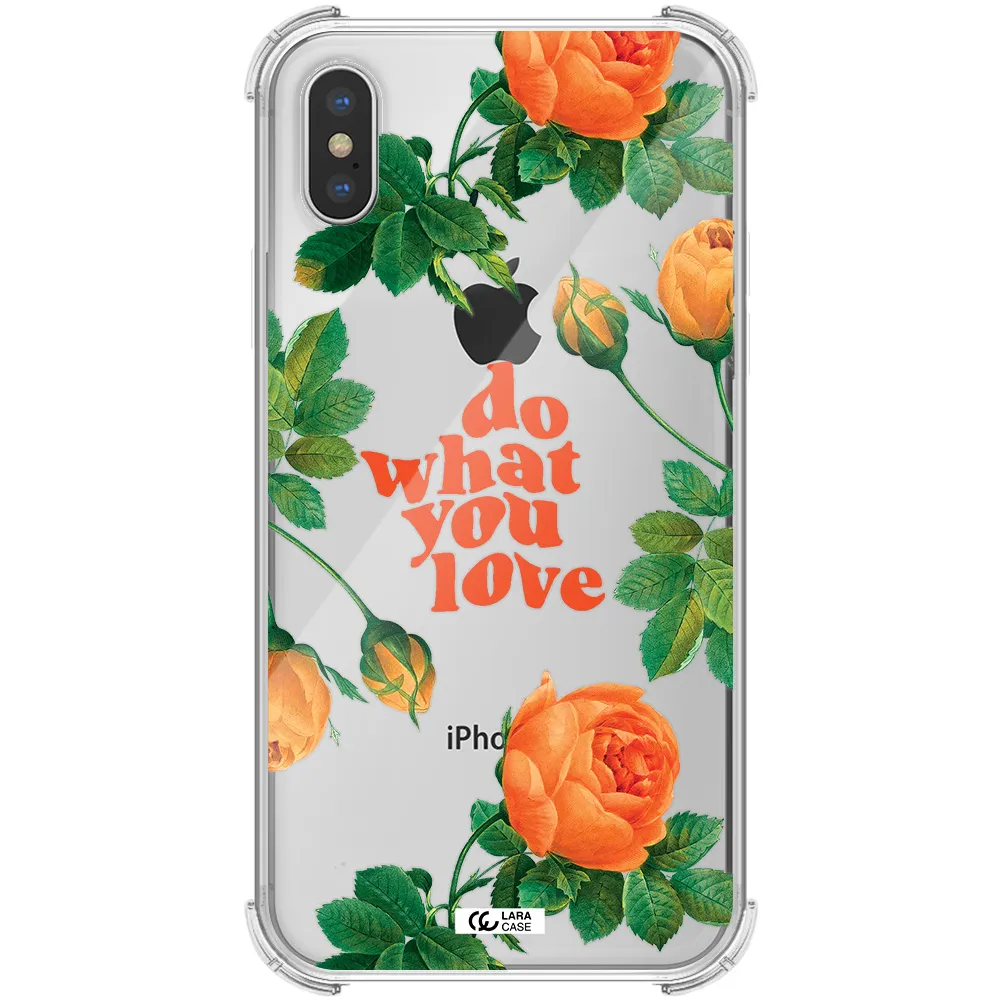 a close up of flowers Apple iPhone X Clear PC Case